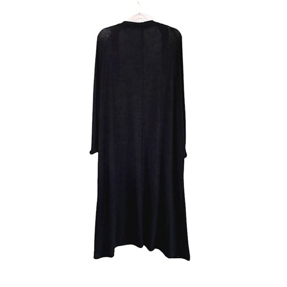 Massini Black Long Open Cardigan Size 3X - Picture 2 of 6